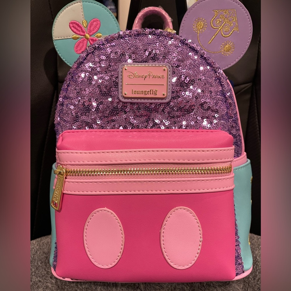 New Loungefly Disney its a small world Mickey Mouse The Main Attraction Backpack